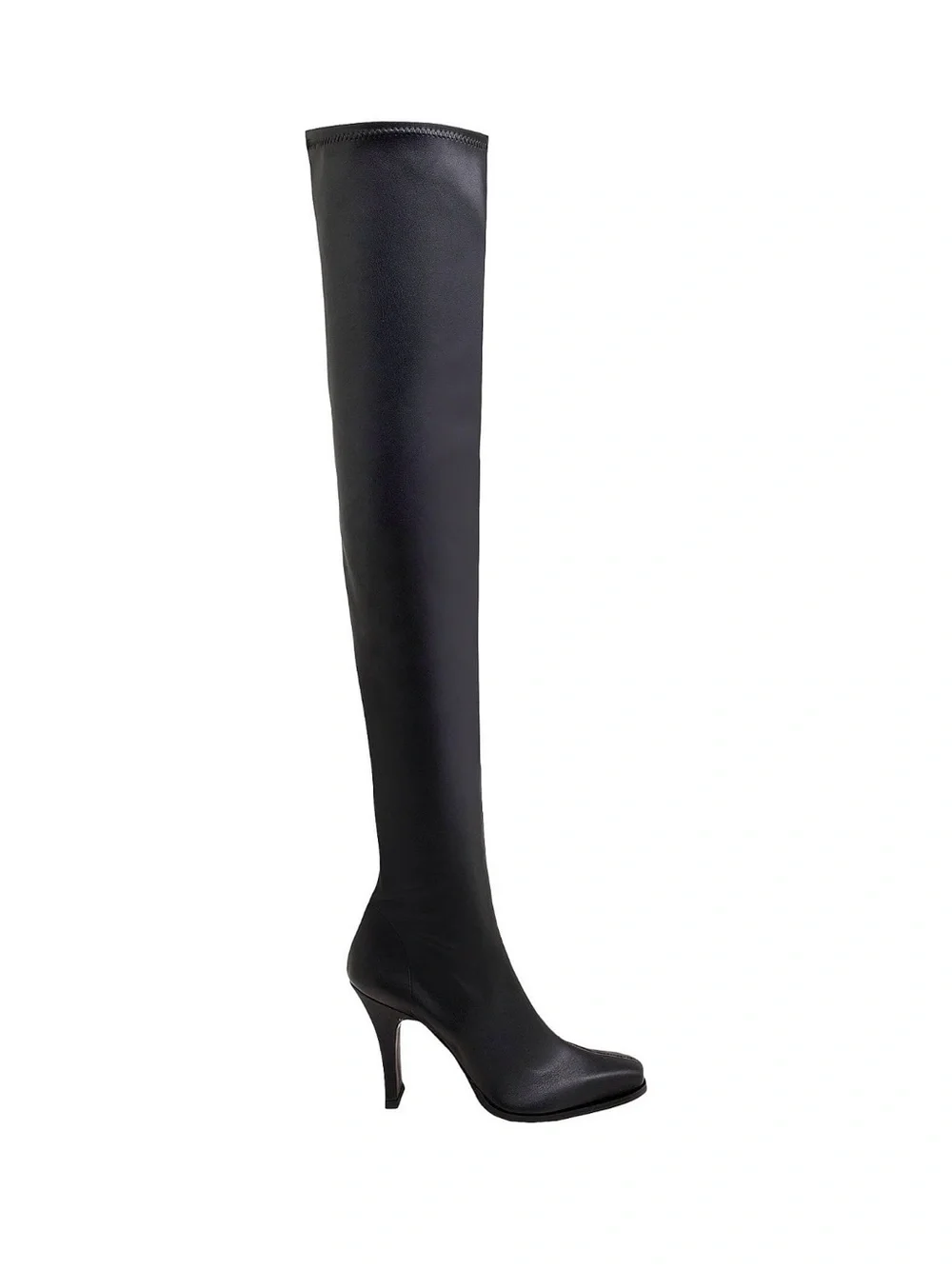 Classic Black Over-the-Knee Heeled Boots